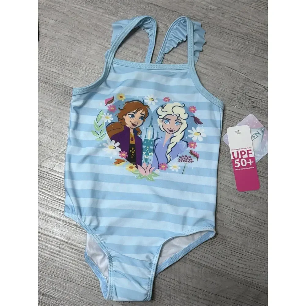 Frozen Swimsuit Toddler Girl One-Piece 2T Elsa Swim NWT Disney New